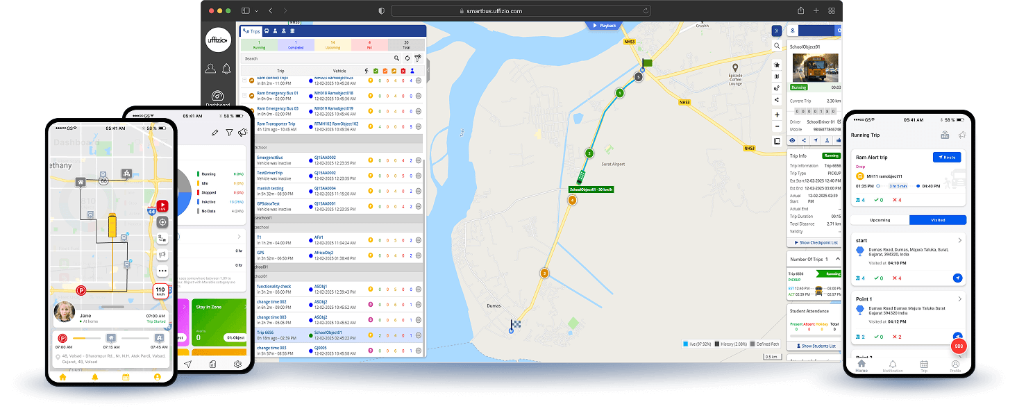 SmartBus School Tracking Dashboard