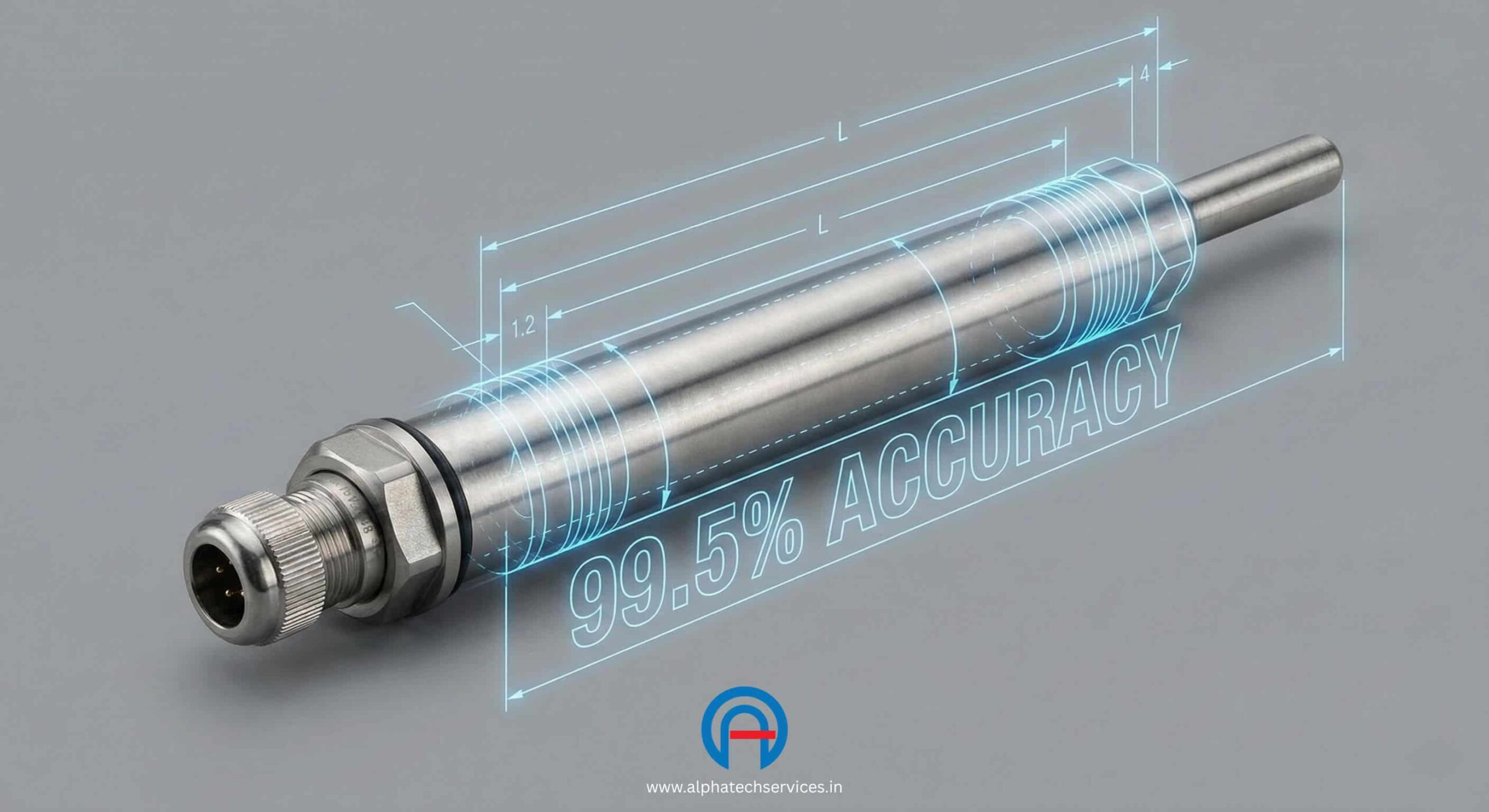 Alphatech Capacitive Fuel Rod Sensor Technical Diagram